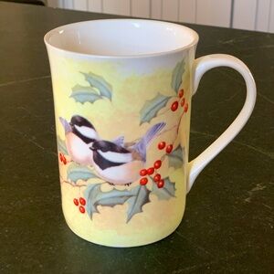 SKYE MCGHIE | Porcelain 2009 Mindspring Studio Holiday Chickadee Mug